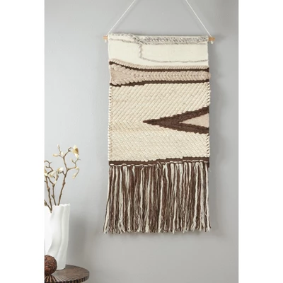 Saro Lifestyle Textured Woven Wall Hanging, 24"x48", Brown 4 Saro Lifestyle Textured Woven Wall Hanging, 24"x48", Brown - Image 2