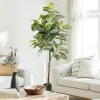 Forever Leaf 60" Artificial Fiddle Leaf Fig Tree With Black Pot, Indoor Artificial Plant For Home Decor -Fashion Home Decor Store GUEST 80ebdb9e 4d9c 4cfe 9ead 5c35724e9580