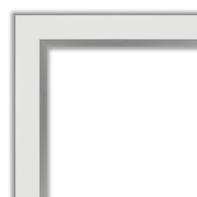 17" X 51" Eva White Silver Framed On The Door Mirror - Amanti Art 4 17" X 51" Eva White Silver Framed On The Door Mirror - Amanti Art - Image 2