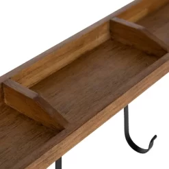 24" X 15" Oddell Wood Wall Shelf With Hooks Rustic Brown - Kate & Laurel All Things Decor 15 24" X 15" Oddell Wood Wall Shelf With Hooks Rustic Brown - Kate & Laurel All Things Decor -Fashion Home Decor Store GUEST 82311c55 d935 4cd2 a9b0 363572f3cc19