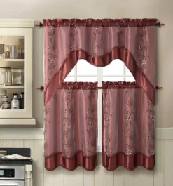 GoodGram 3 Piece Daphne Embroidered Complete Kitchen Curtain Tier And Valance Set -Fashion Home Decor Store GUEST 83889fb3 edf5 4205 9836 4c1c911a67d5