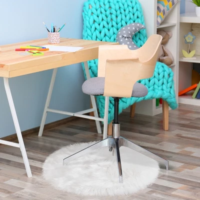 PiccoCasa Office Home Bedroom Faux Sheepskin Puffy Plush Area Soft Warm Floor Mat 1 Pc 3 PiccoCasa Office Home Bedroom Faux Sheepskin Puffy Plush Area Soft Warm Floor Mat 1 Pc - Image 2