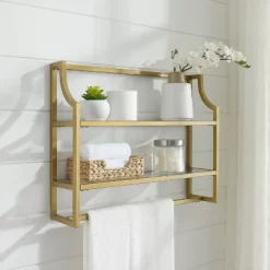 Aimee Wall Shelf Gold - Crosley 11 Aimee Wall Shelf Gold - Crosley -Fashion Home Decor Store GUEST 8541a276 7401 4d35 8fda c6081db4a2c3