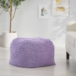 Moloney Modern Microfiber Chenille Round Pouf - Christopher Knight Home