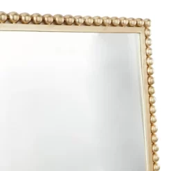 Metal Wall Mirror With Beaded Detailing - CosmoLiving By Cosmopolitan