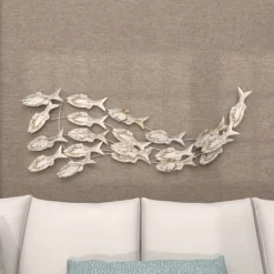 45" X 17" Coastal Wood Fish Wall Decor White - Olivia & May -Fashion Home Decor Store GUEST 8651deb7 4fa4 4b41 b8e8 d4843c1c8386
