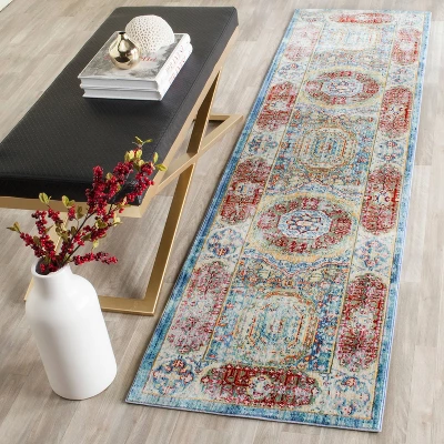 2'3"x10' Runner Valencia Rug Blue - Safavieh 4 2'3"x10' Runner Valencia Rug Blue - Safavieh - Image 2