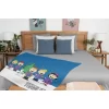 Peanuts Charlie Brown And Gang Christmas Carol Silk Touch Plush Throw Blanket Blue