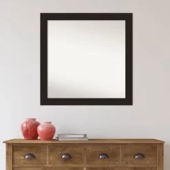 30" X 30" Non-Beveled Carlisle Espresso Wood Wall Mirror - Amanti Art -Fashion Home Decor Store GUEST 8832f09f 87ca 42d7 b035 c0fee00b0645