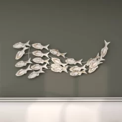 45" X 17" Coastal Wood Fish Wall Decor White - Olivia & May -Fashion Home Decor Store GUEST 8875f2b2 63e0 4001 9594 fc7fab71d262