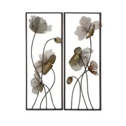 Metal Floral Wall Decor With Black Frame Set Of 2 Black - Olivia & May -Fashion Home Decor Store GUEST 888f05b6 7983 4973 bd5d 6cc0e6985355