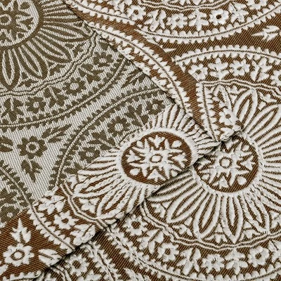 Floral Medallion Jacquard Grommet Curtain Panel Set By Blue Nile Mills 5 Floral Medallion Jacquard Grommet Curtain Panel Set By Blue Nile Mills - Image 3