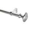 Drapery Single Rod Set Finials Traditional Brushed Nickel - Lumi Home Furnishings