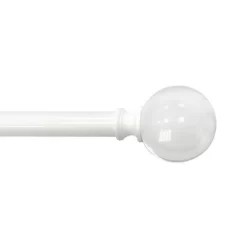 Decorative Drapery Curtain Rod With Acrylic Ball Finials White - Lumi Home Furnishings -Fashion Home Decor Store GUEST 8cf74cf5 243f 448c 9ddd 40a265493504