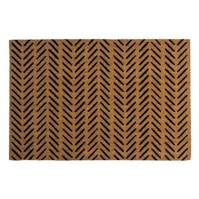 Fishbone Indoor/Outdoor Coir Doormat Black/Natural - Entryways 7 Fishbone Indoor/Outdoor Coir Doormat Black/Natural - Entryways - Image 5