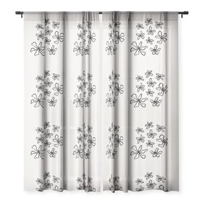 Alisa Galitsyna Dancing Flowers Single Panel Sheer Window Curtain - Society6 4 Alisa Galitsyna Dancing Flowers Single Panel Sheer Window Curtain - Society6 - Image 2