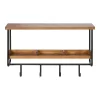 24" X 15" Oddell Wood Wall Shelf With Hooks Rustic Brown - Kate & Laurel All Things Decor 2 24" X 15" Oddell Wood Wall Shelf With Hooks Rustic Brown - Kate & Laurel All Things Decor -Fashion Home Decor Store GUEST 907458bf 7647 4fc9 af57 e014a0045981