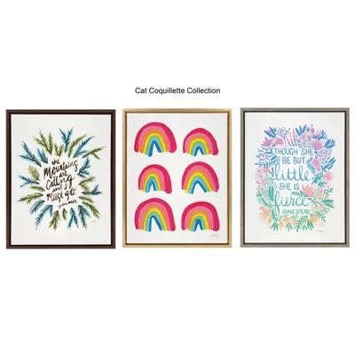 18" X 24" Sylvie Little Fierce Lavender And Mint Framed Canvas Wall Art By Cat Coquillette Gray - Kate And Laurel 6 18" X 24" Sylvie Little Fierce Lavender And Mint Framed Canvas Wall Art By Cat Coquillette Gray - Kate And Laurel - Image 4