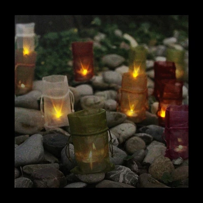 Northlight LED Lighted Flickering Garden Party Colorful Candle Bags Canvas Wall Art 11.75" X 11.75" 3 Northlight LED Lighted Flickering Garden Party Colorful Candle Bags Canvas Wall Art 11.75" X 11.75"