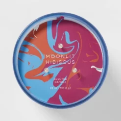 28oz Glass Moonlit Hibiscus Candle Light Blue - Opalhouse™ -Fashion Home Decor Store GUEST 9562dc6d 4e42 481c 91d9 1f68f9f8ac72