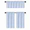 Kate Aurora Country Farmhouse Living Blue Plaid Gingham 3 Pc Kitchen Curtain Tier And Valance Set - 56 In. W X 36 In. L -Fashion Home Decor Store GUEST 95f870c5 2e7f 4789 9d21 a4f3b6bd1beb