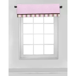 Bacati - Solid With Stripes Pink/Choc Window Valance 7 Bacati - Solid With Stripes Pink/Choc Window Valance -Fashion Home Decor Store GUEST 96890f89 5669 415f bdb4 c51b993b7169