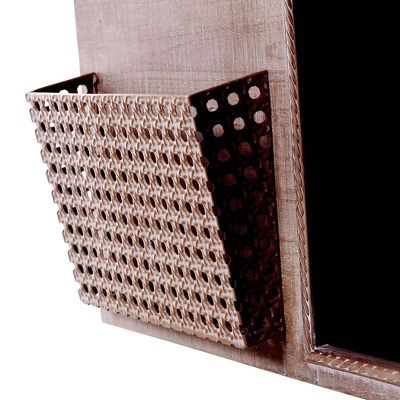 Multi-Functional Wall Memo Board With Chalkboard And File Rack Storage Brown - StyleCraft 4 Multi-Functional Wall Memo Board With Chalkboard And File Rack Storage Brown - StyleCraft - Image 2