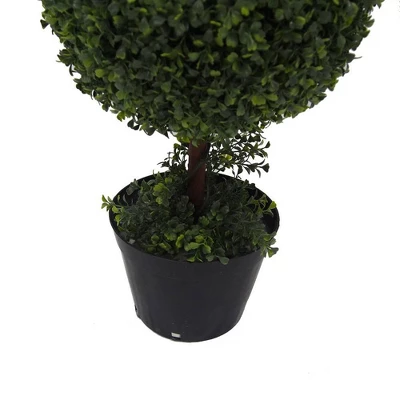 Artificial Boxwood Triple Ball With Pot (UV) (4') - Vickerman 8 Artificial Boxwood Triple Ball With Pot (UV) (4') - Vickerman - Image 6