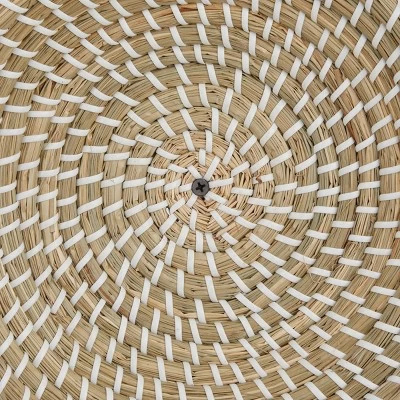 Set Of 6 Seagrass Plate Handmade Patterned Basket Wall Decors Orange - Olivia & May 6 Set Of 6 Seagrass Plate Handmade Patterned Basket Wall Decors Orange - Olivia & May - Image 4