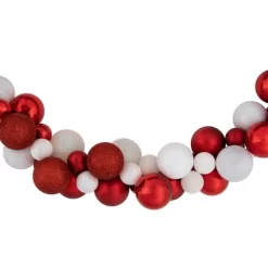 Northlight 6' Red And White 3-Finish Shatterproof Ball Christmas Garland -Fashion Home Decor Store GUEST 97f8c958 9a92 4f30 ac6a 2cb0a9ed703d