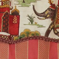 RLF Home Madhubala Glory Pattern "A " Elephant In Center Window Treatment Valance 3" Rod Pocket 50" X 16" Spice Red -Fashion Home Decor Store GUEST 98107e4d 7f0a 4432 8733 fd048aa4b206