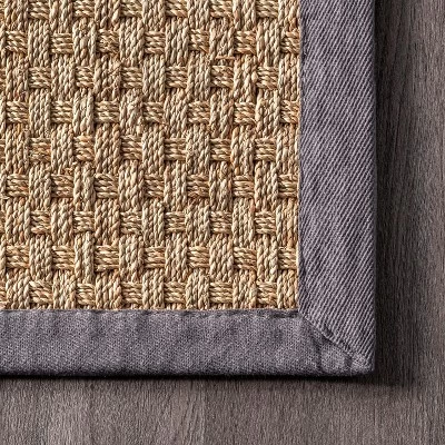 NuLOOM Hesse Checker Weave Seagrass Area Rug 4 NuLOOM Hesse Checker Weave Seagrass Area Rug - Image 2