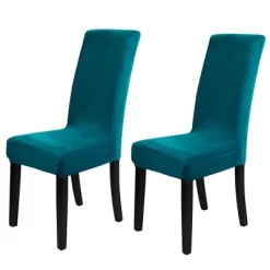 PiccoCasa Velvet Stretch Dining Chair Slipcovers 2 Pcs