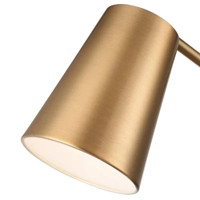 360 Lighting Industrial Modern Desk Lamp With USB And AC Power Outlet 23.5" High Antique Brass Metal For Living Room Bedroom House Bedside 8 360 Lighting Industrial Modern Desk Lamp With USB And AC Power Outlet 23.5" High Antique Brass Metal For Living Room Bedroom House Bedside - Image 6