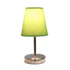 10.5" Petite Metal Stick Bedside Table Desk Lamp In Sand Nickel With Fabric Shade Green - Creekwood Home 1 10.5" Petite Metal Stick Bedside Table Desk Lamp In Sand Nickel With Fabric Shade Green - Creekwood Home -Fashion Home Decor Store GUEST 9b8fd6f9 722c 4416 98cd 1ef9abae644c