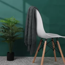 PiccoCasa Wavy Pattern Decorative Knit With Tassels Throw Blanket -Fashion Home Decor Store GUEST 9bc8661f 42d9 47b9 8604 6651ef6bb77d