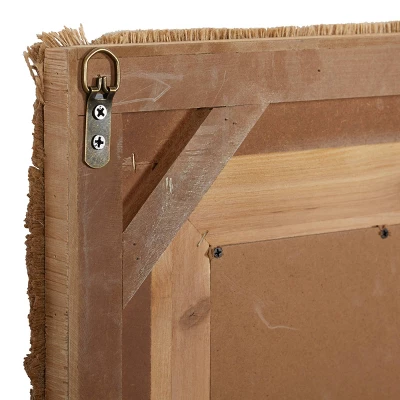 Bohemian Wood Rectangle Wall Mirror Brown - Olivia & May 6 Bohemian Wood Rectangle Wall Mirror Brown - Olivia & May - Image 4