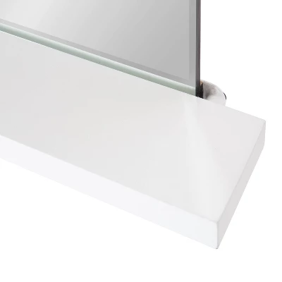 22" X 30" Fosset Frameless Mirror With Shelf White - Kate & Laurel All Things Decor 7 22" X 30" Fosset Frameless Mirror With Shelf White - Kate & Laurel All Things Decor - Image 5