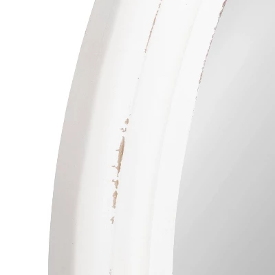 28" Mansell Round Wall Mirror White - Kate & Laurel All Things Decor 6 28" Mansell Round Wall Mirror White - Kate & Laurel All Things Decor - Image 4