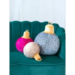 Shiraleah Pink Sparkle Christmas Ornament Bauble Pillow, Medium 11 Shiraleah Pink Sparkle Christmas Ornament Bauble Pillow, Medium -Fashion Home Decor Store GUEST 9fa47826 d749 4744 b3d4 d8514959189e