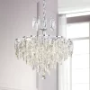 Vienna Full Spectrum Villette Chrome Chandelier 27 1/2" Wide Modern Cascade Crystal 6-Light LED Fixture For Dining Room Foyer Kitchen Island Entryway -Fashion Home Decor Store GUEST 9fb19793 ae5f 4170 a666 203776bd22e0