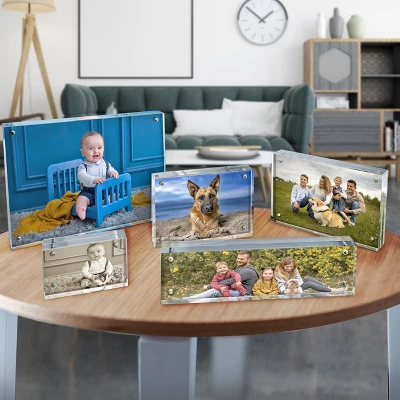 Azar Displays Acrylic Magnetic Photo Frame Block 3" X 8" Vertical/Horizontal 7 Azar Displays Acrylic Magnetic Photo Frame Block 3" X 8" Vertical/Horizontal - Image 5