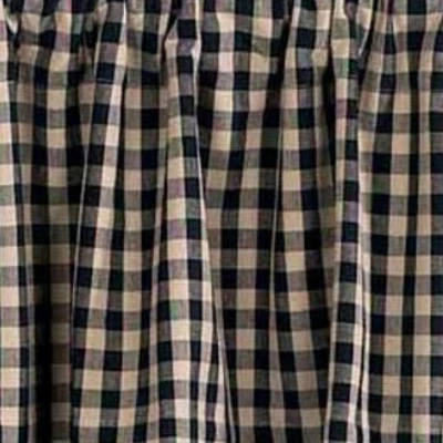 Home Collections By Raghu Heritage House Check Black Valance, 72x15.5 4 Home Collections By Raghu Heritage House Check Black Valance, 72x15.5 - Image 2