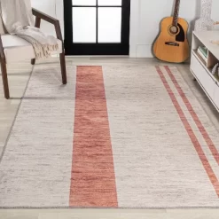 Raita Modern Distressed Stripe Machine-Washable Area Rug - JONATHAN Y -Fashion Home Decor Store GUEST a3100f6a 11ba 4b32 9f4e 8fc93afcf141