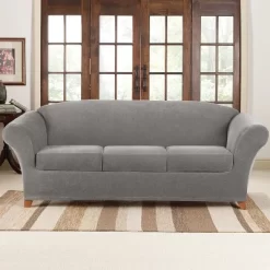 4pc Stretch Pique Sofa Slipcovers - Sure Fit