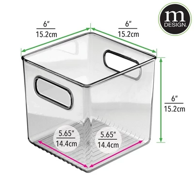 MDesign Plastic Home Office Storage Organizer, 16" Long, 4 Pack 6 MDesign Plastic Home Office Storage Organizer, 16" Long, 4 Pack - Image 4