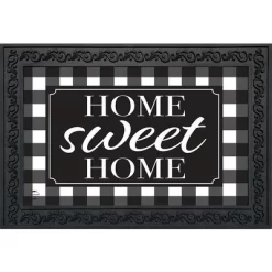 Home Sweet Home Checkers Spring Doormat Indoor Outdoor 30" X 18" Briarwood Lane