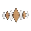 22" X 42" Bamboo Geometric Overlapping Diamond Wall Decor With Metal Wire Brown - Olivia & May -Fashion Home Decor Store GUEST a41d4ca3 a351 4f97 8ebe 81a332d2d9b9