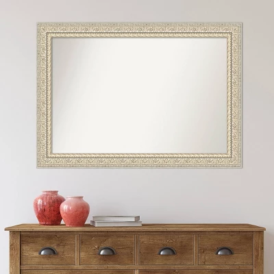 42" X 30" Non-Beveled Fair Baroque Cream Wood Wall Mirror - Amanti Art 9 42" X 30" Non-Beveled Fair Baroque Cream Wood Wall Mirror - Amanti Art - Image 7