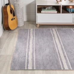 Bande Distressed Ticking Stripe Machine-Washable Area Rug - JONATHAN Y 18 Bande Distressed Ticking Stripe Machine-Washable Area Rug - JONATHAN Y -Fashion Home Decor Store GUEST a4e8b5ba 6909 497d 8701 8b063bf002f0